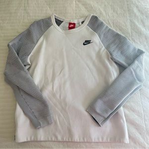 White Nike Pullover with Zipper Detail